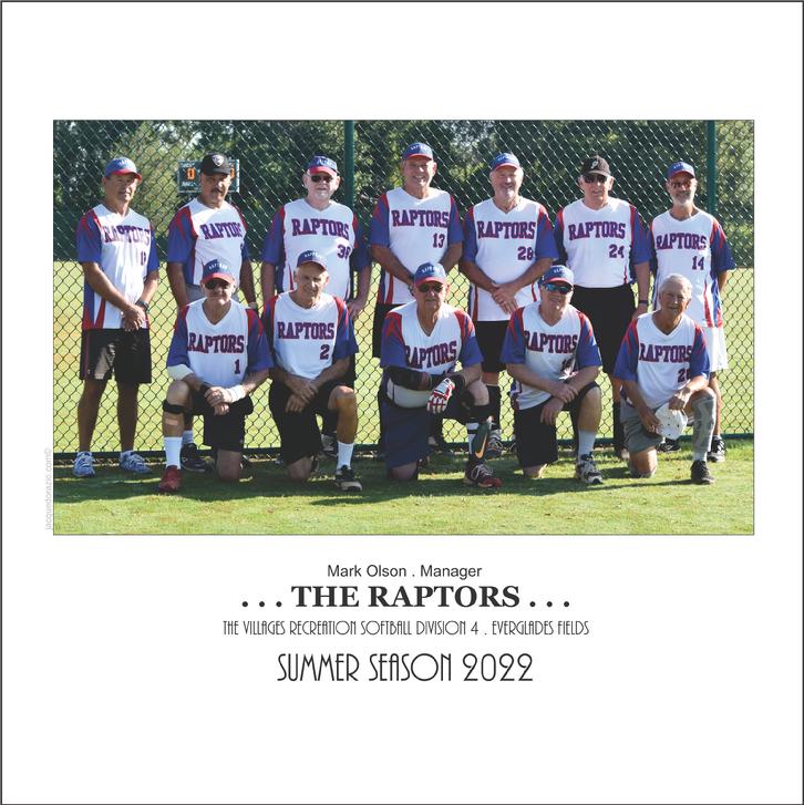 RAPTORS softball the villages summer team