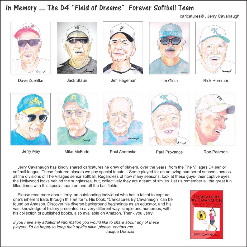 jerry cavanaugh caricatures villages softball